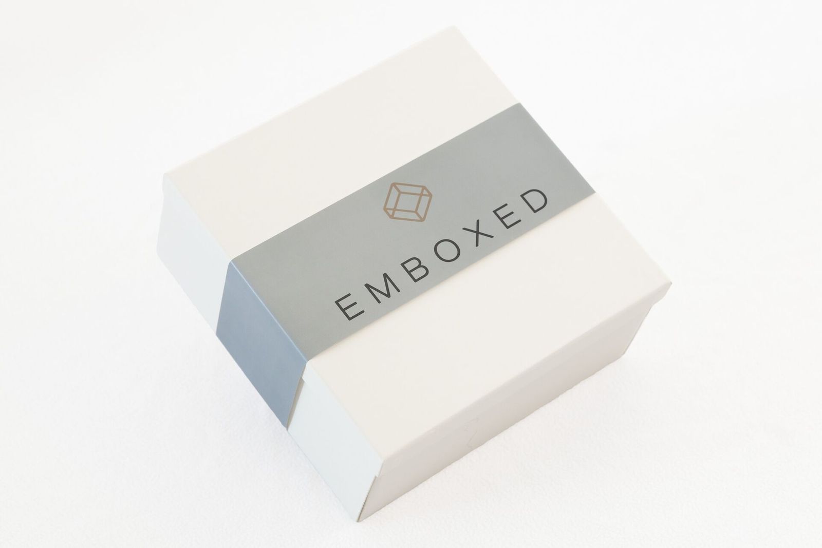 Emboxed curated gift box contents